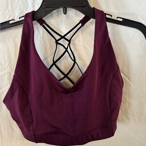 Purple Sports Bra and black sports bra